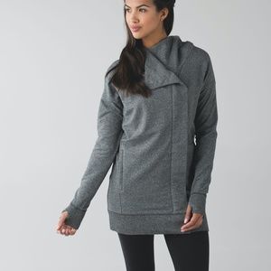 Lululemon Wrap Up Jacket Heathered Speckled Black -  Size 2